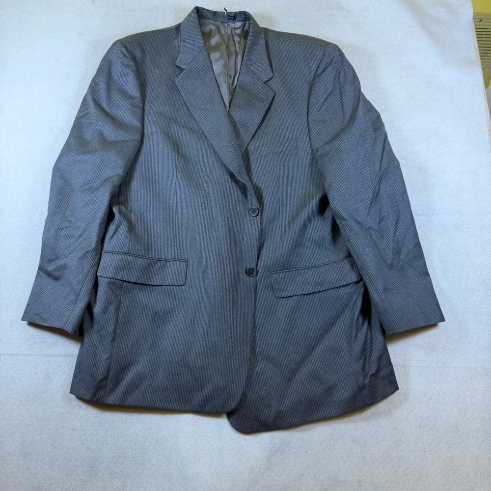 Daniel Cremieux Loro Piana Grey Pinstripe Blazer‎ Sport Coat 42 Regular Mens